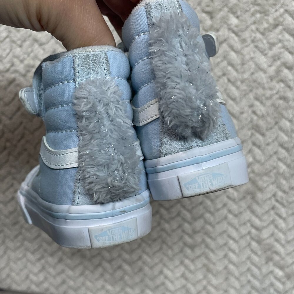 Vans Toddler Light Blue Silver Glitter Unicorn Sk8-Hi Size 6 Whimsical Fairycore - Picture 12 of 14